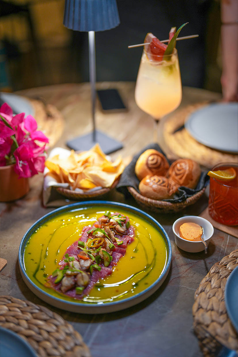 Tiradito de atún y pulpo